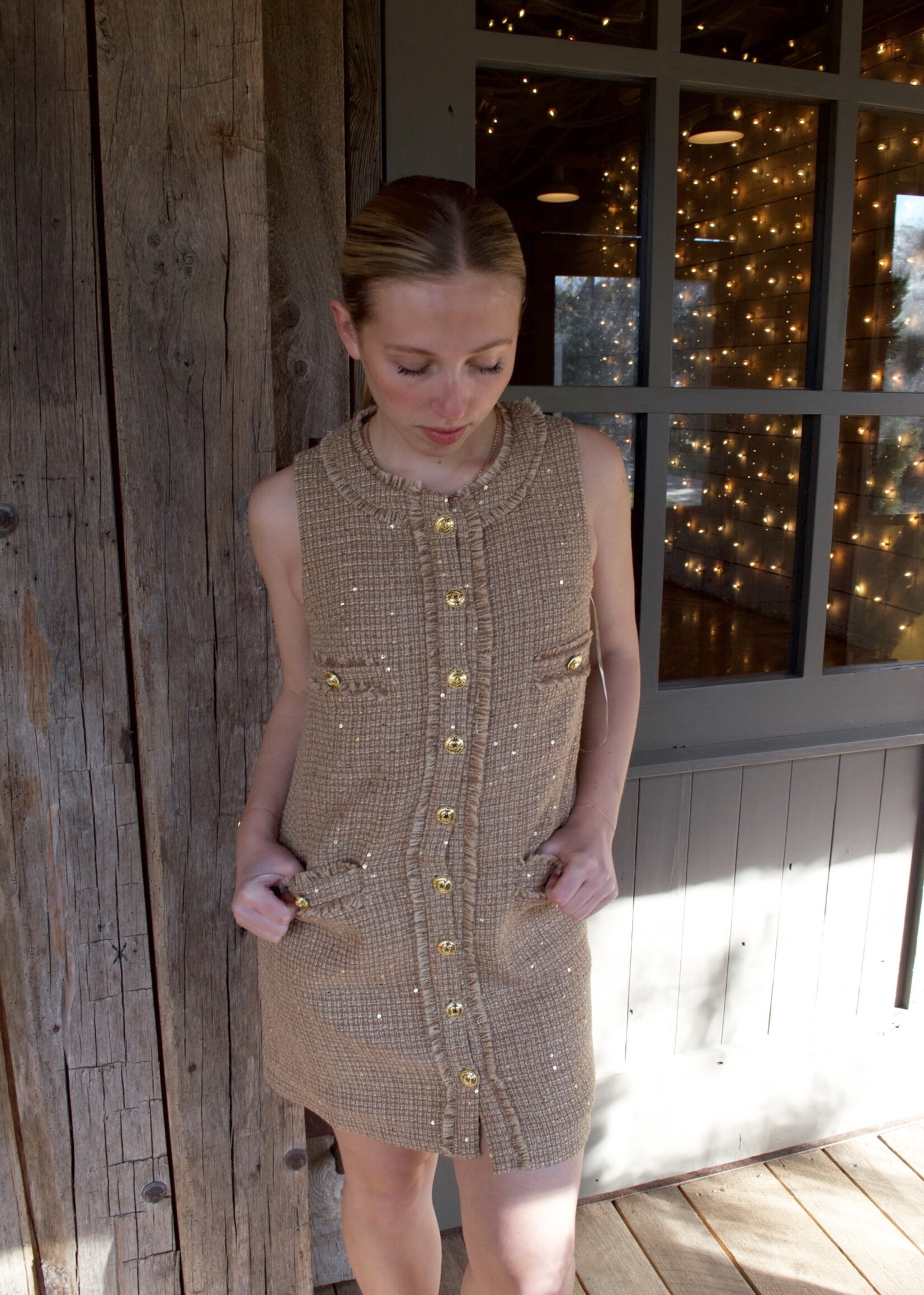 Flicka Tweed Sleeveless Dress
