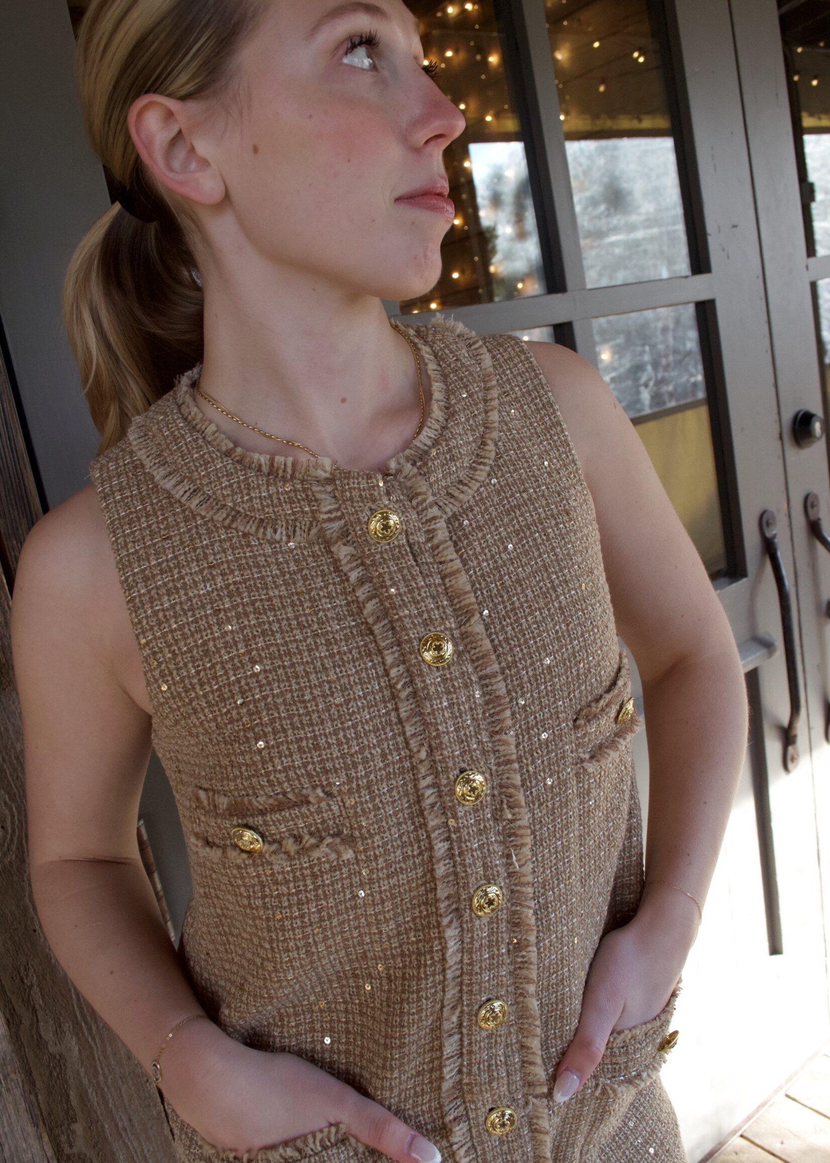 Flicka Tweed Sleeveless Dress