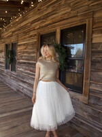 Kaira Pleated Tulle Skirt