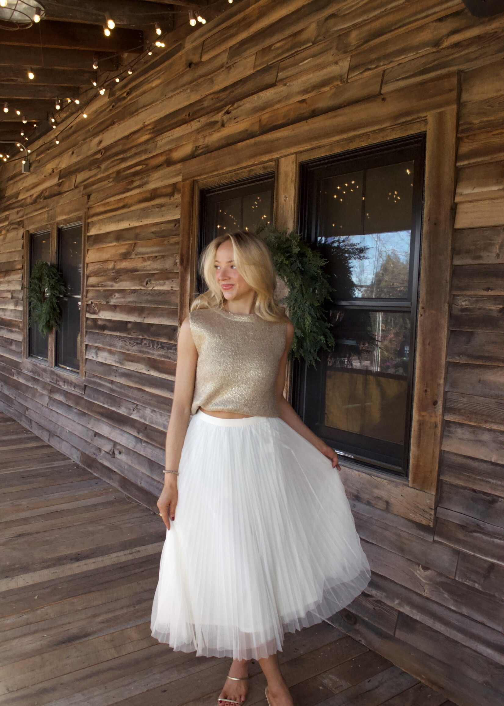 Kaira Pleated Tulle Skirt