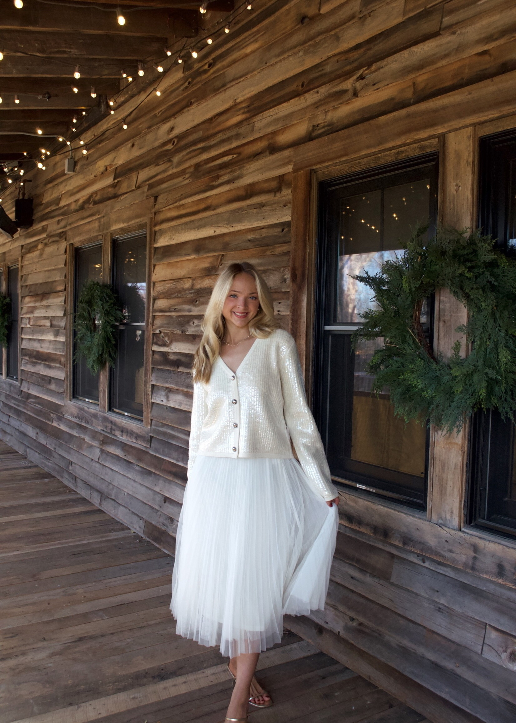 Carli Sequin Button Down Cardigan