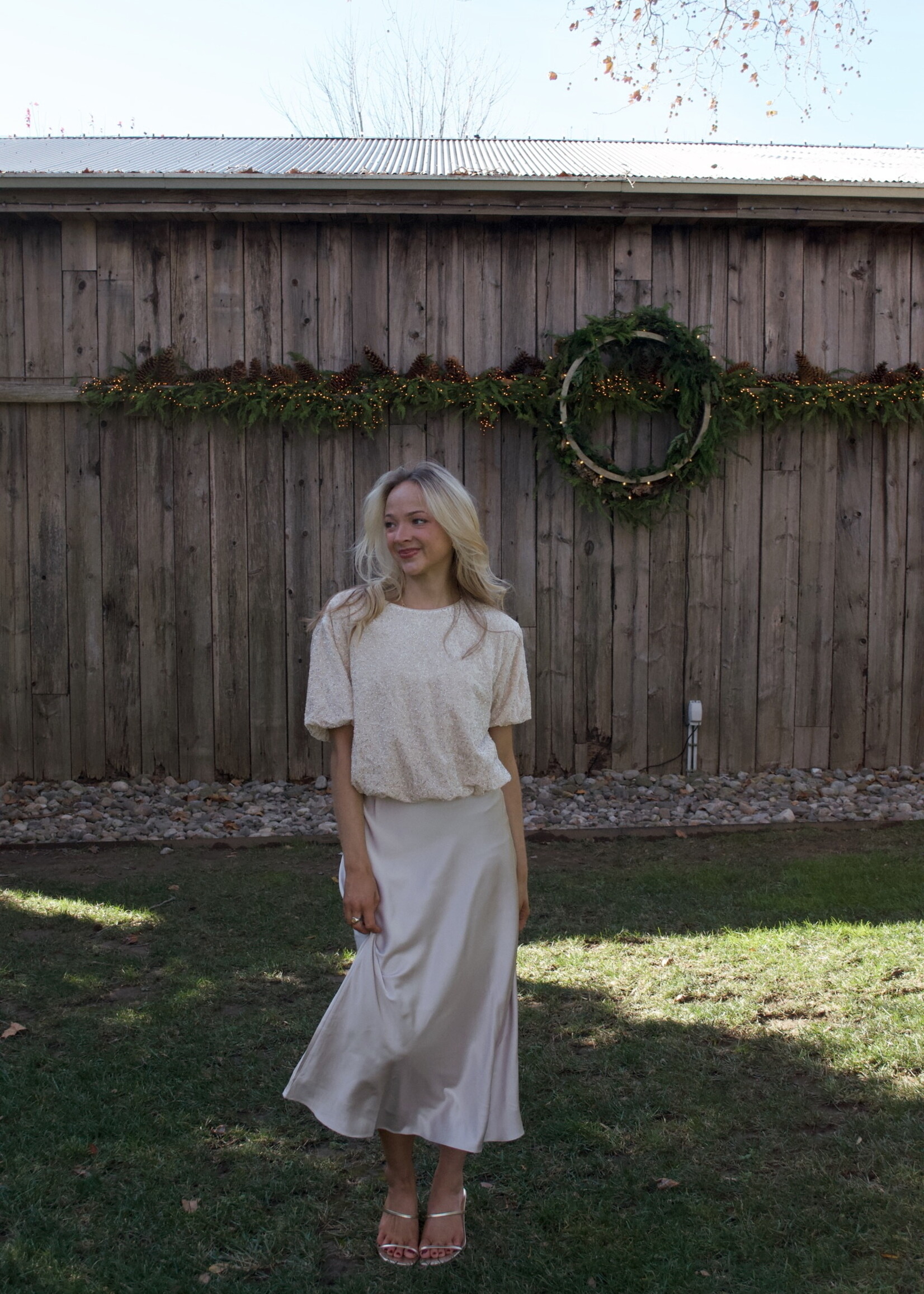 Ellie Satin Midi Skirt