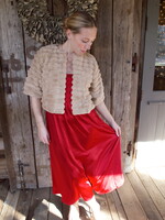 Oda Half Sleeve Faux Fur Crop Jacket