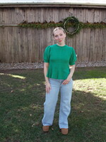 Chrisley Puff Sleeve Knit Top