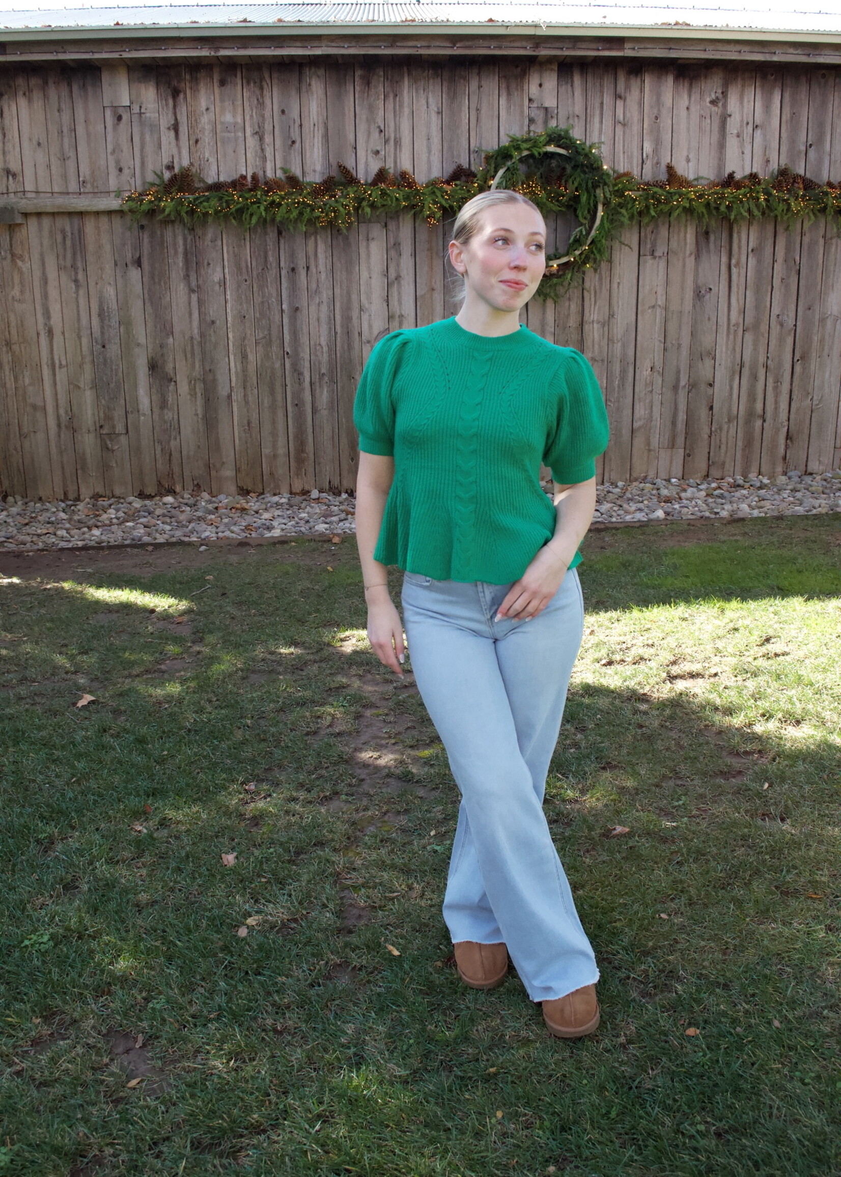 Chrisley Puff Sleeve Knit Top