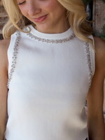 Agatha Crystal Trim Top