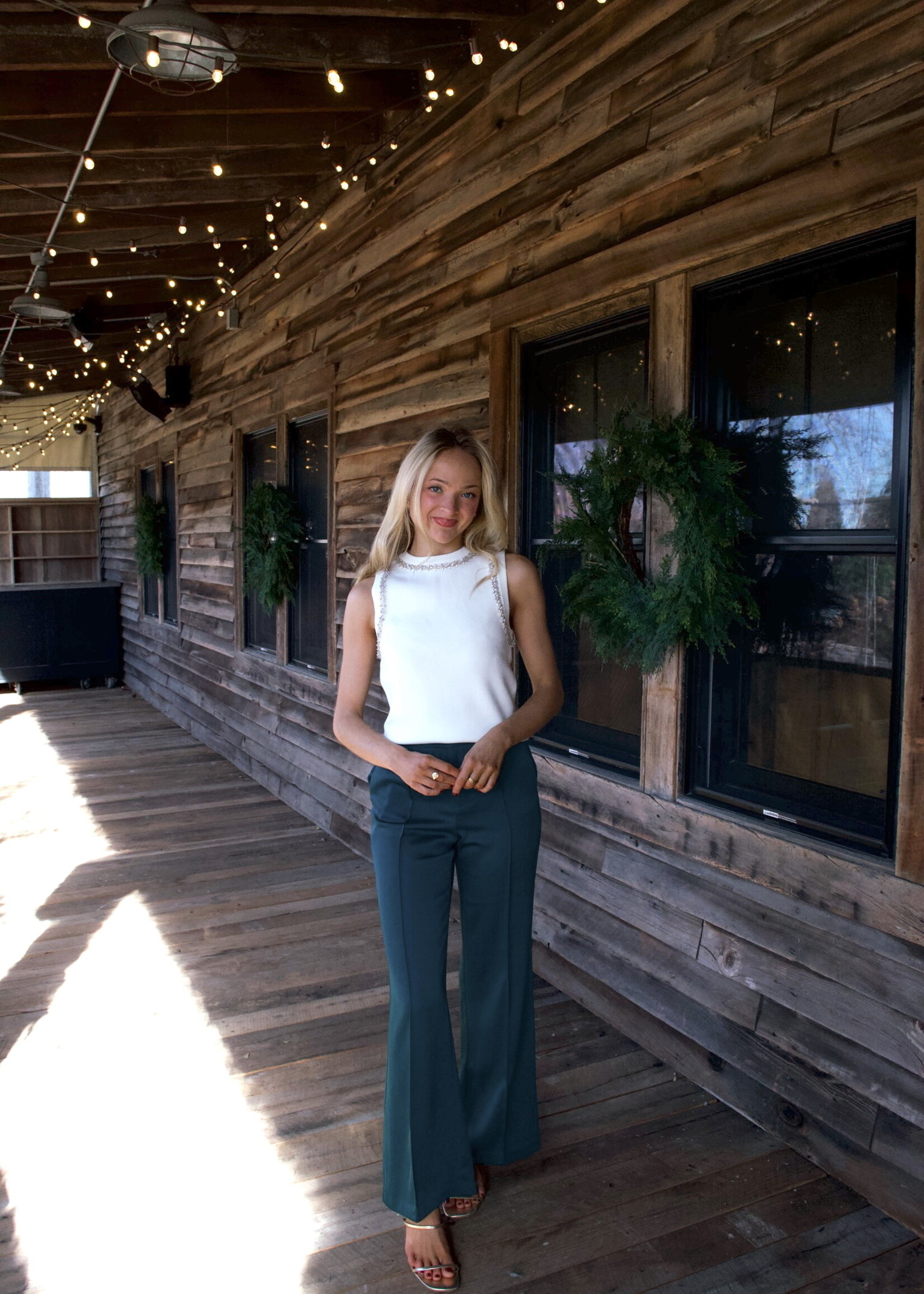 Agatha Crystal Trim Top