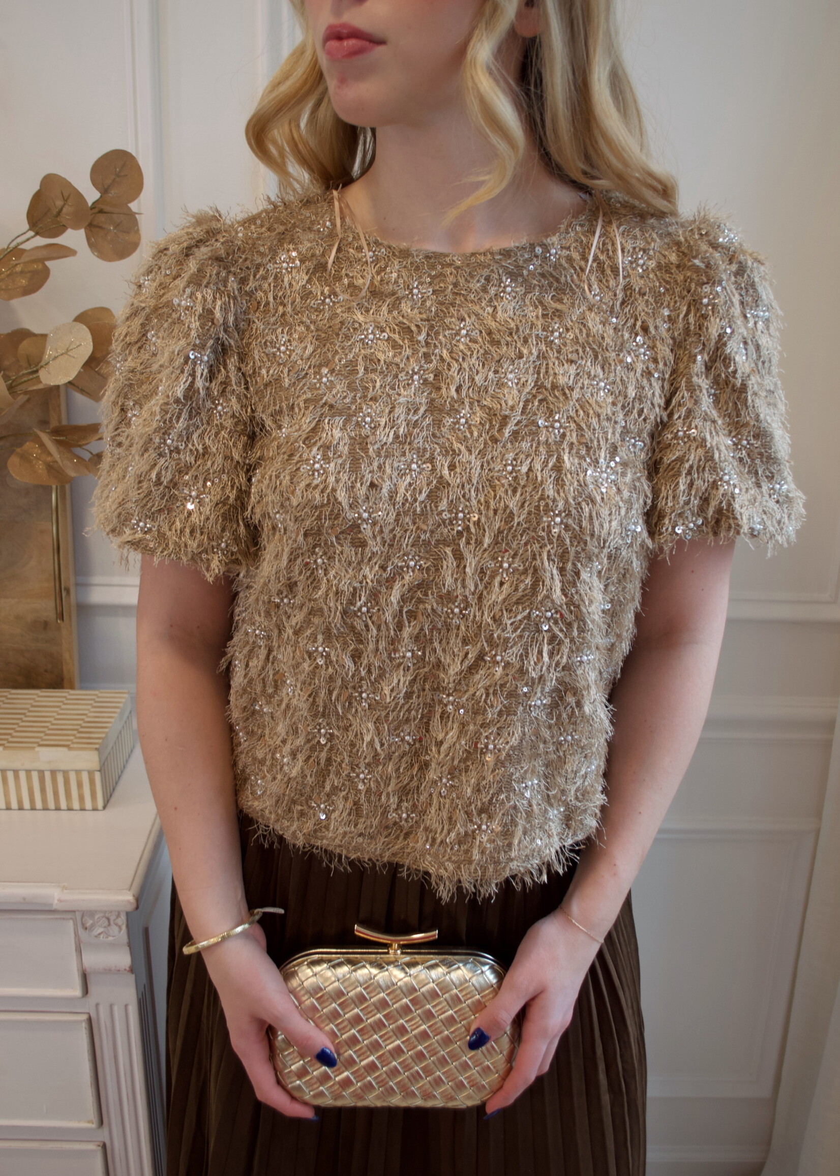 Ailani Fuzzy Puff Short Sleeve Top