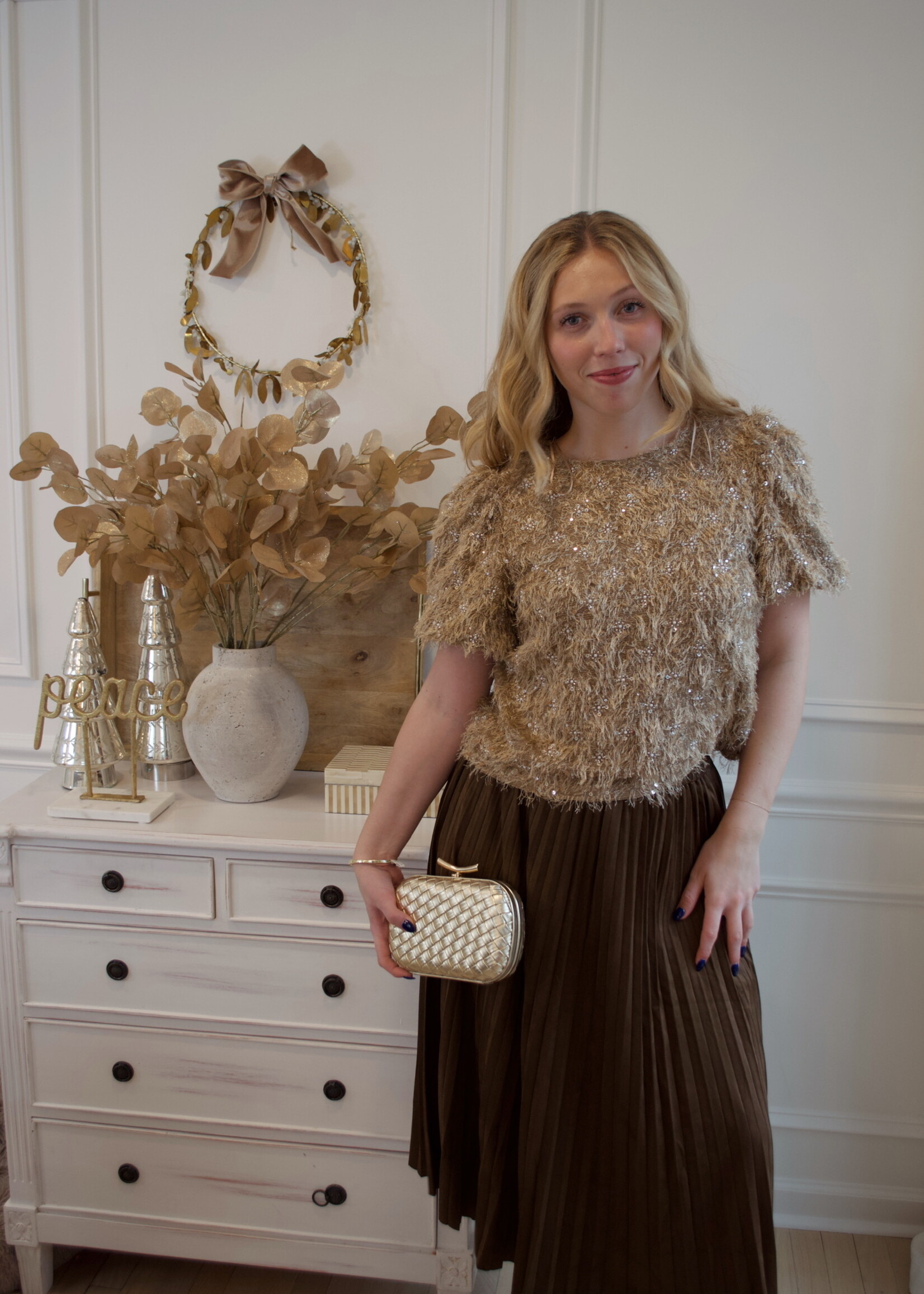 Ivy Pleated Midi Skirt