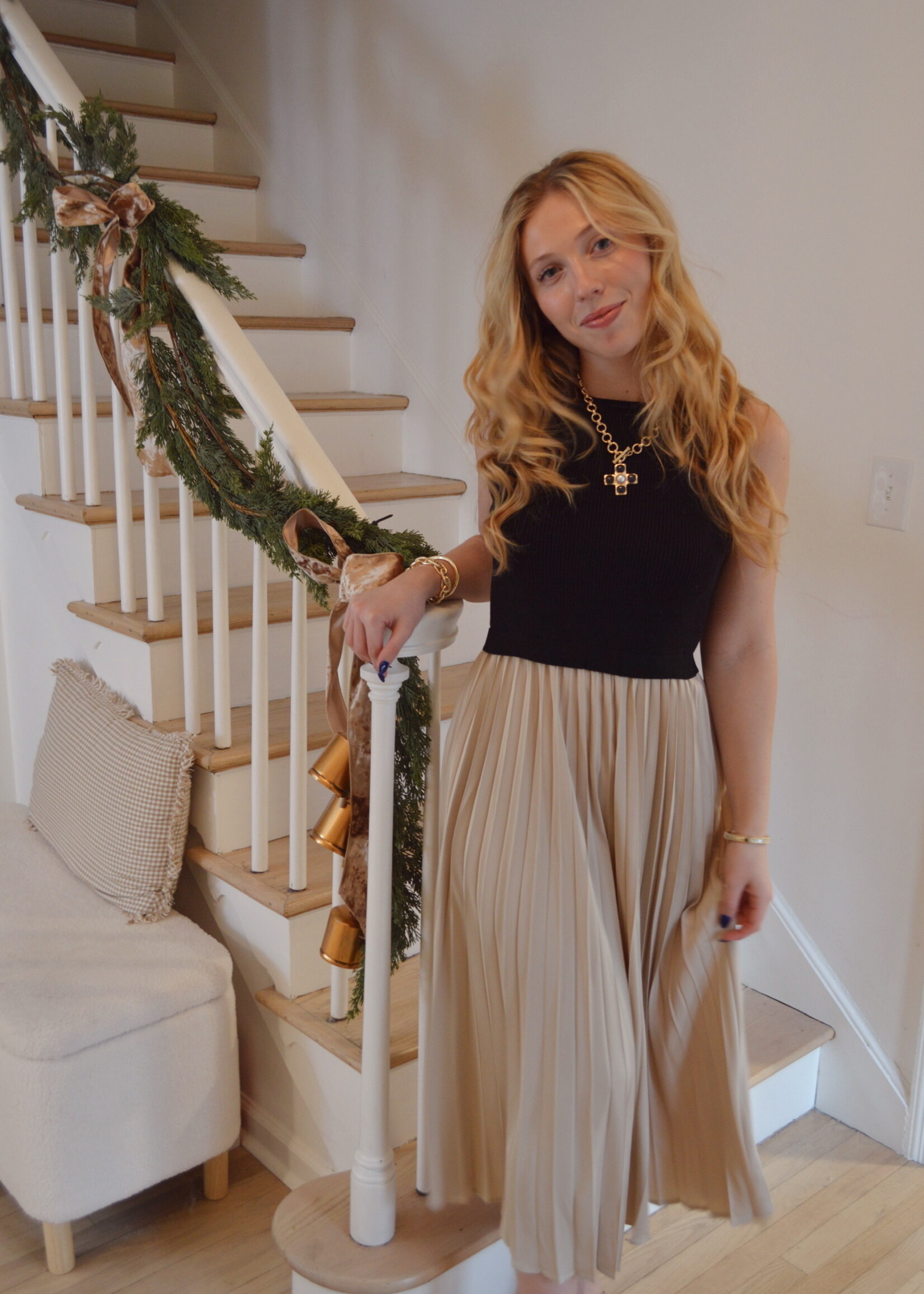 Jaide Mixed Media Midi Dress