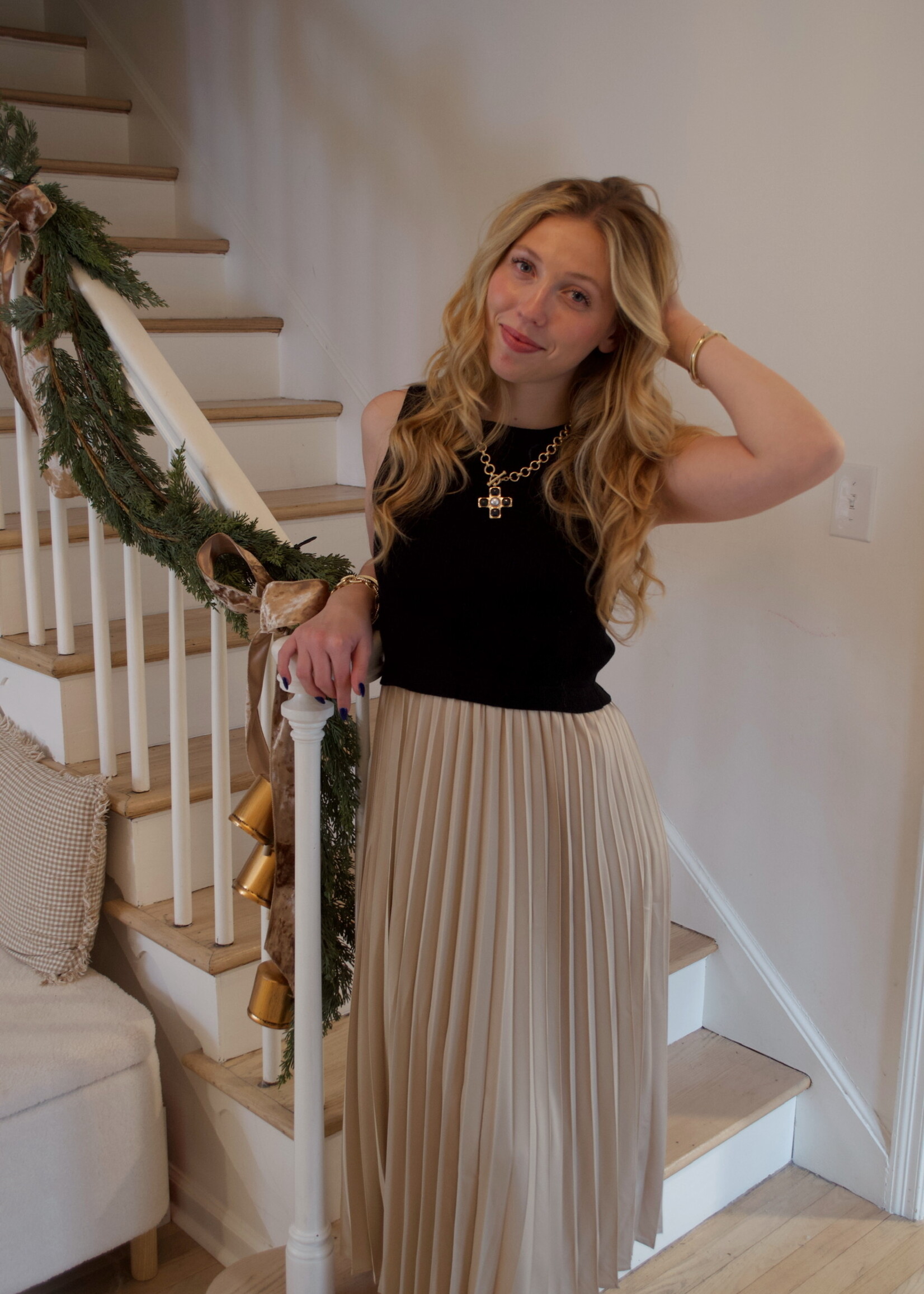 Jaide Mixed Media Midi Dress