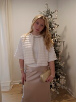 Milly Half Sleeve Faux Fur Crop Jacket