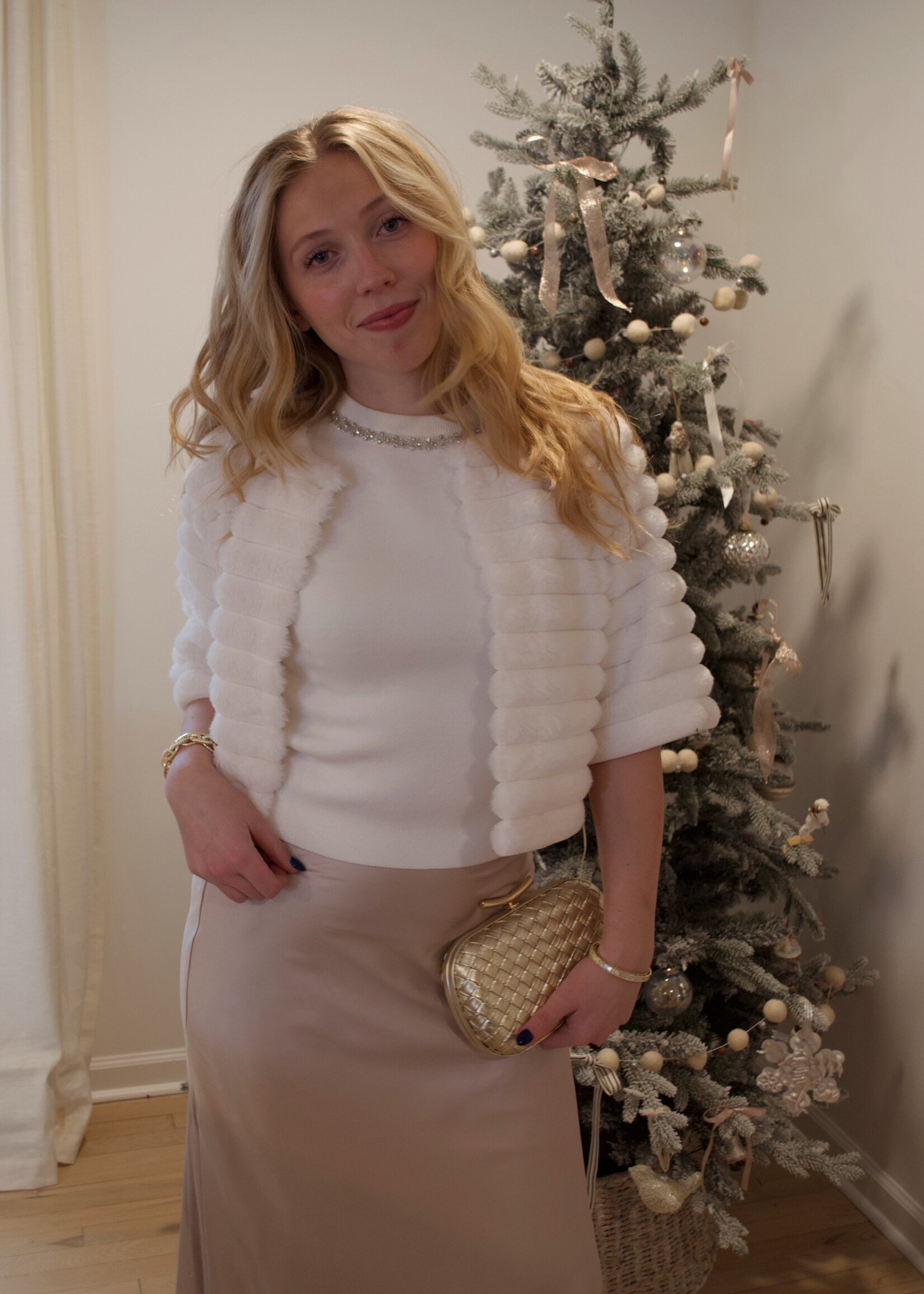 Milly Half Sleeve Faux Fur Crop Jacket