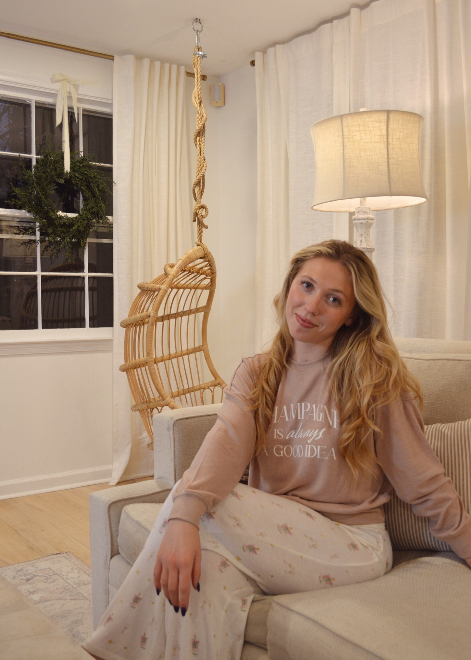 Z Supply Champagne LS Top