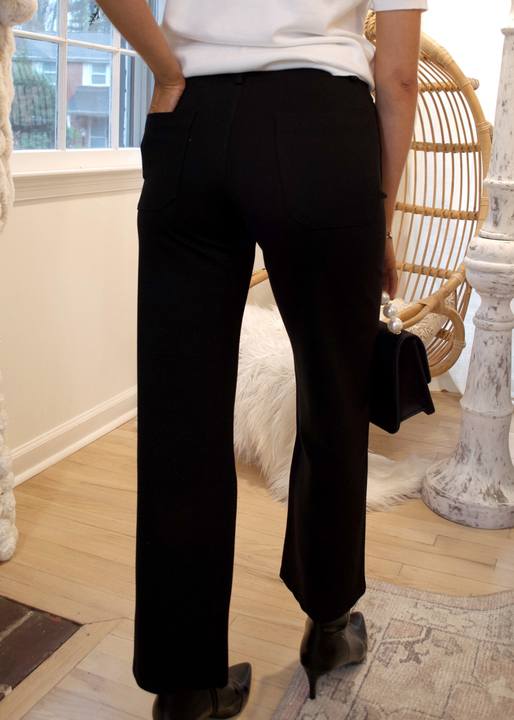 Bello Ponte Fabric Crop Pants