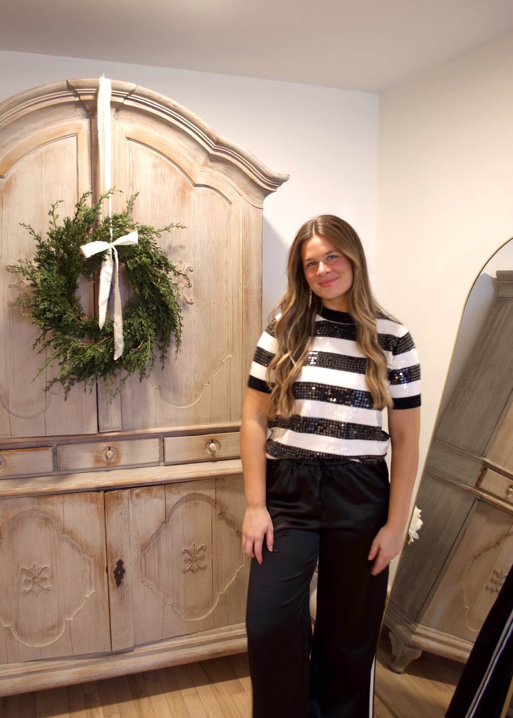 Adley Sequin Embellished Sweater Top