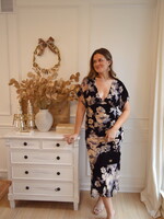 Doutzen Floral Velvet Maxi Dress