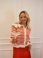 Dulcie Sailor Collar Stripe Cardigan