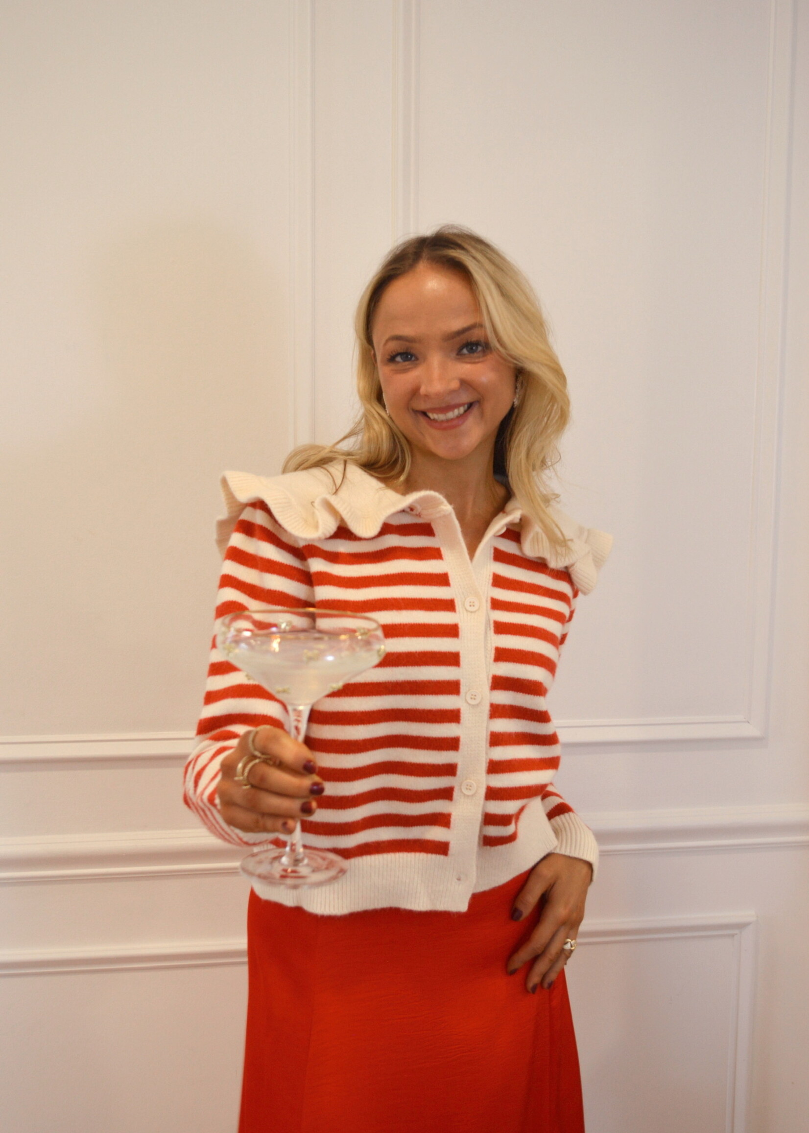 Dulcie Sailor Collar Stripe Cardigan