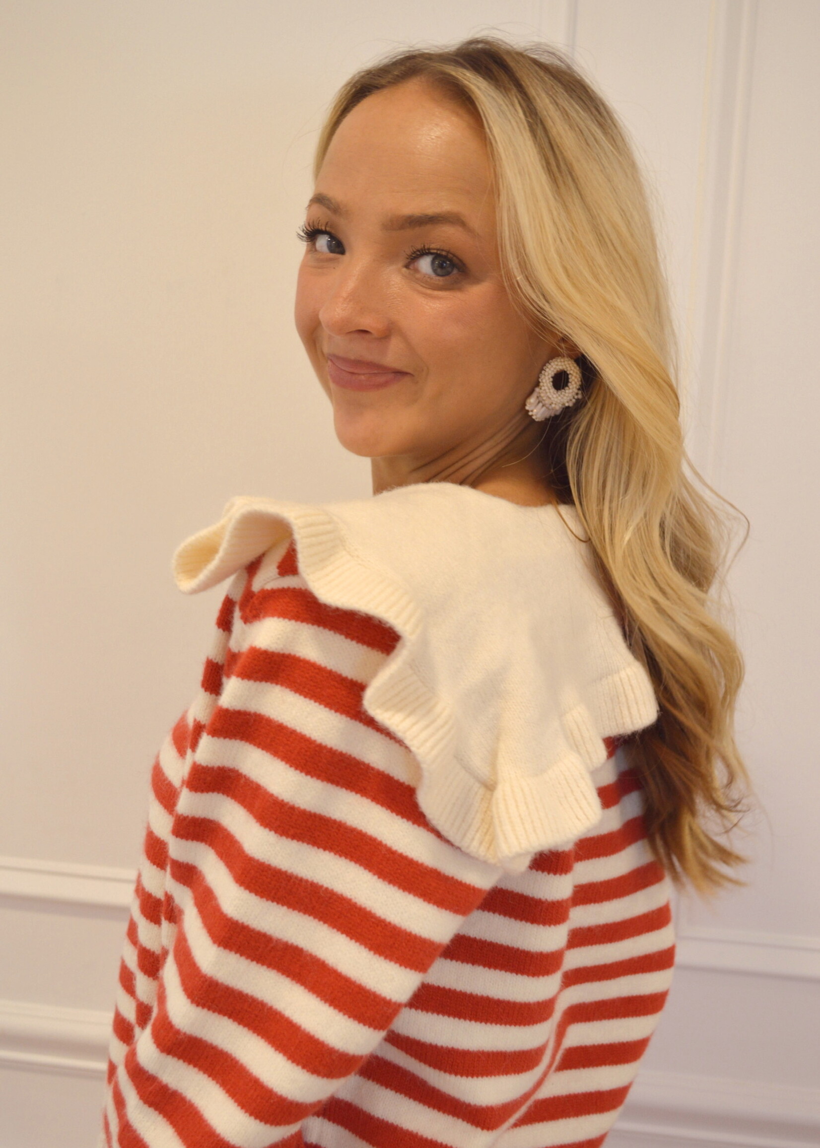 Dulcie Sailor Collar Stripe Cardigan