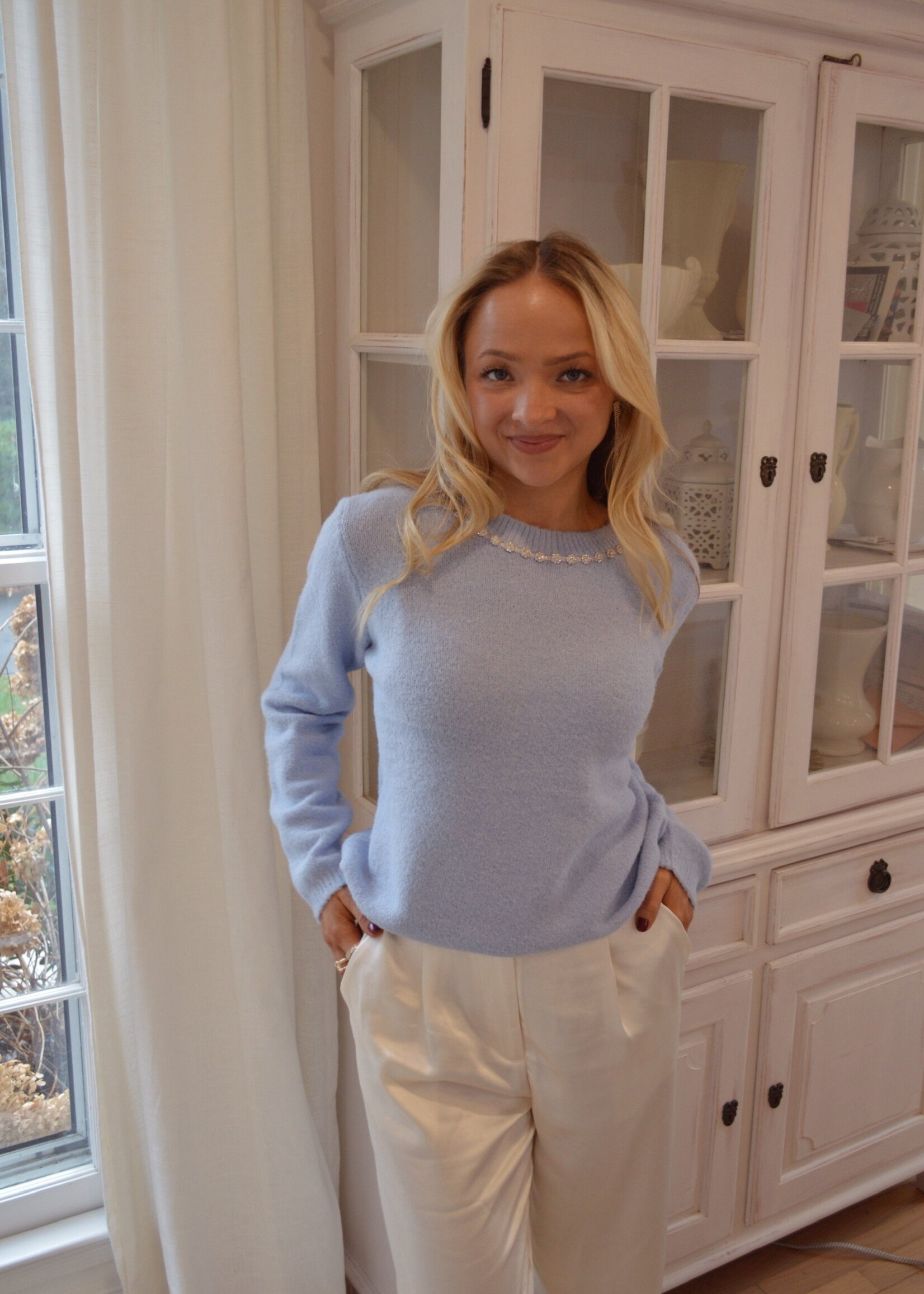 Lynn Jewel Neck Sweater