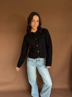 Scalloped Hem Boxy Cardigan