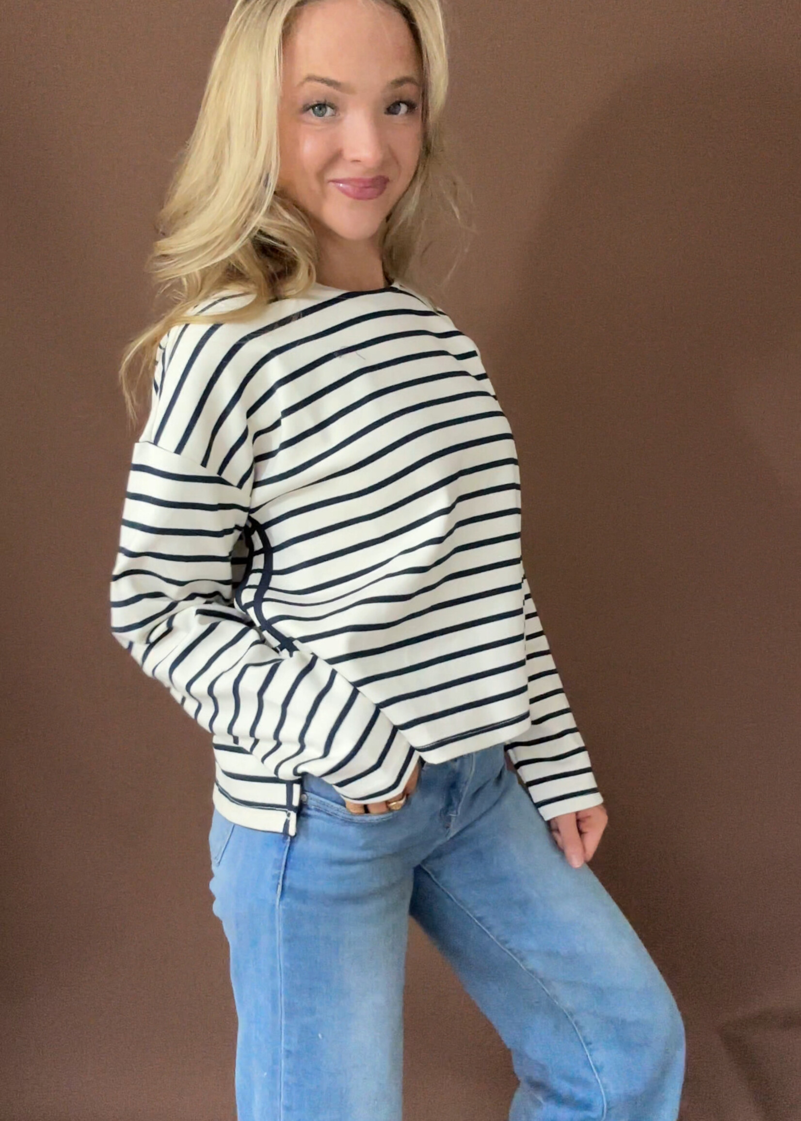 Paulina Stripe Knit Top