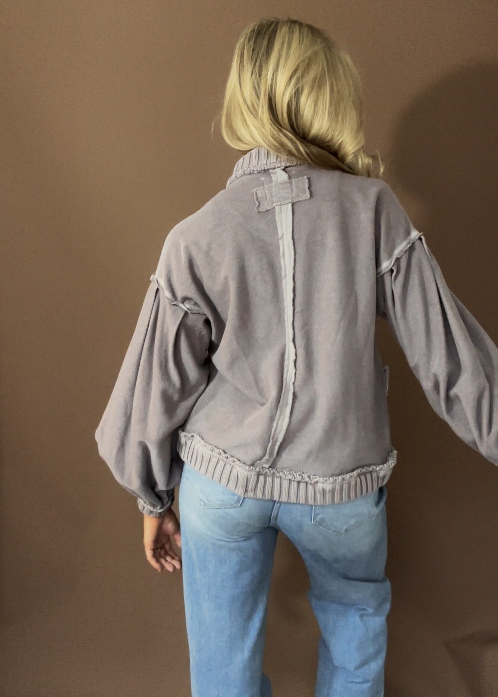 Lizzo Washed Vintage Cardigan Jacket