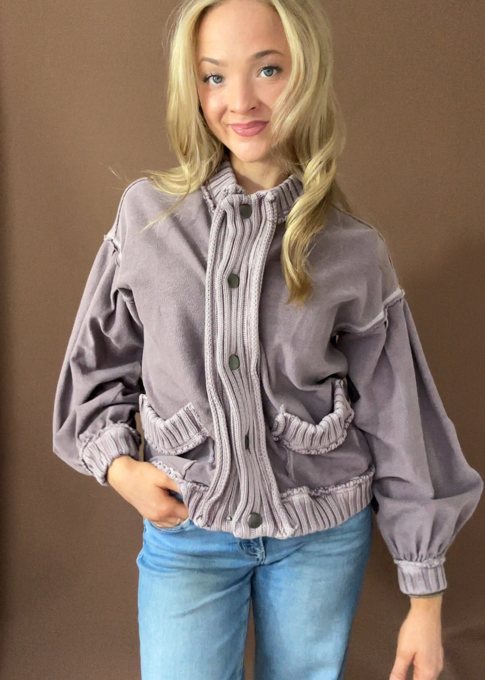 Lizzo Washed Vintage Cardigan Jacket