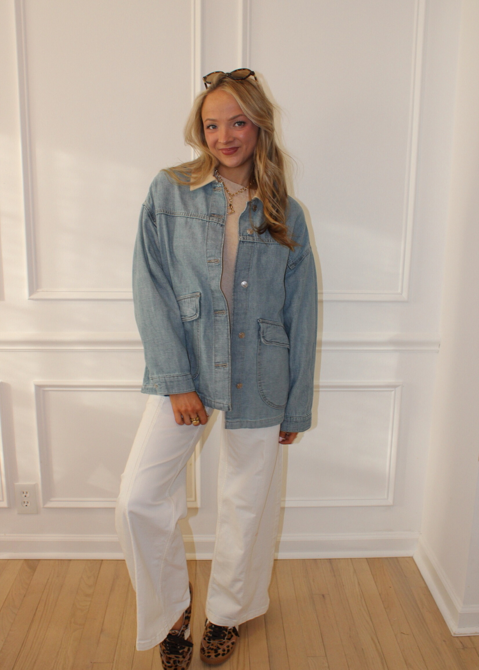 Free People Lemon Denim Jacket