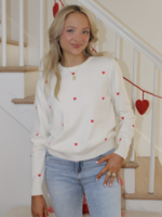 Caroline Heart Embroidery Sweater