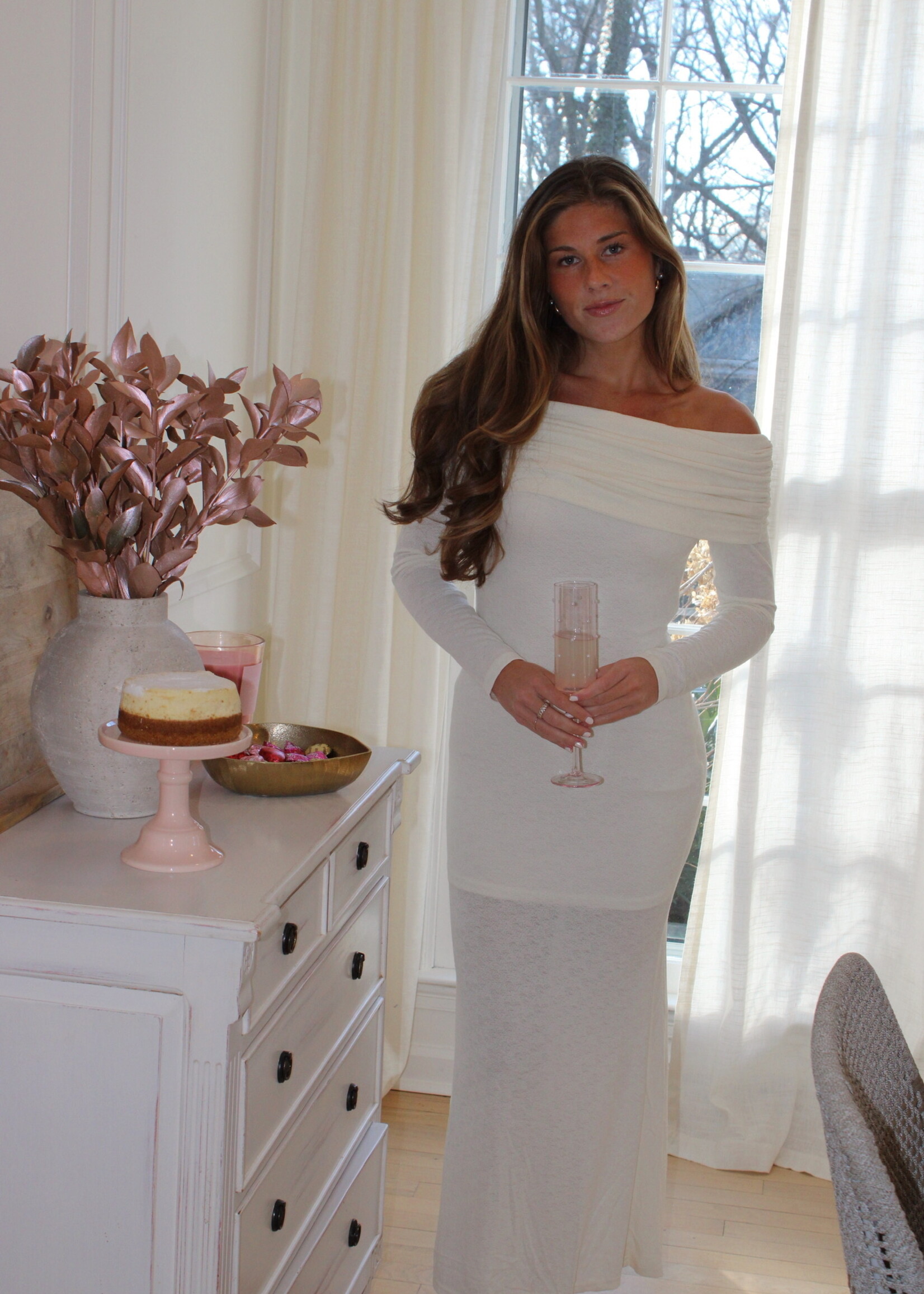 Jackie Off The Shoulder Maxi Dress