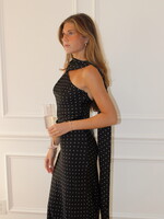 Hagan Polka Dot Maxi Dress w Scarf