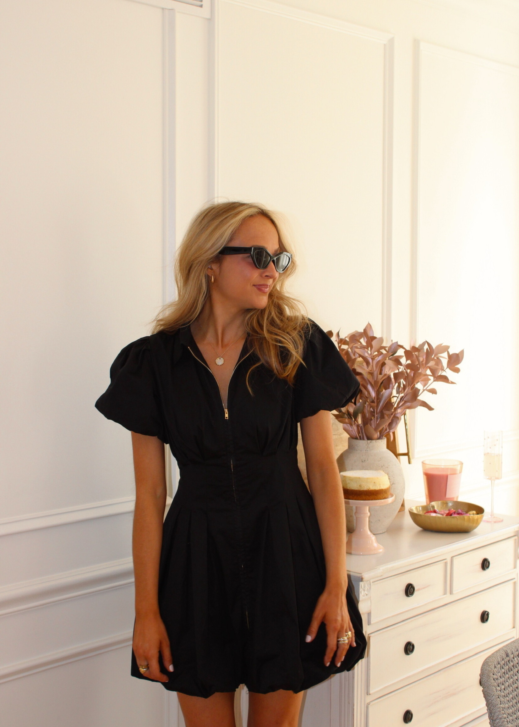 Fern Fit And Flare Zipper Front  Dress