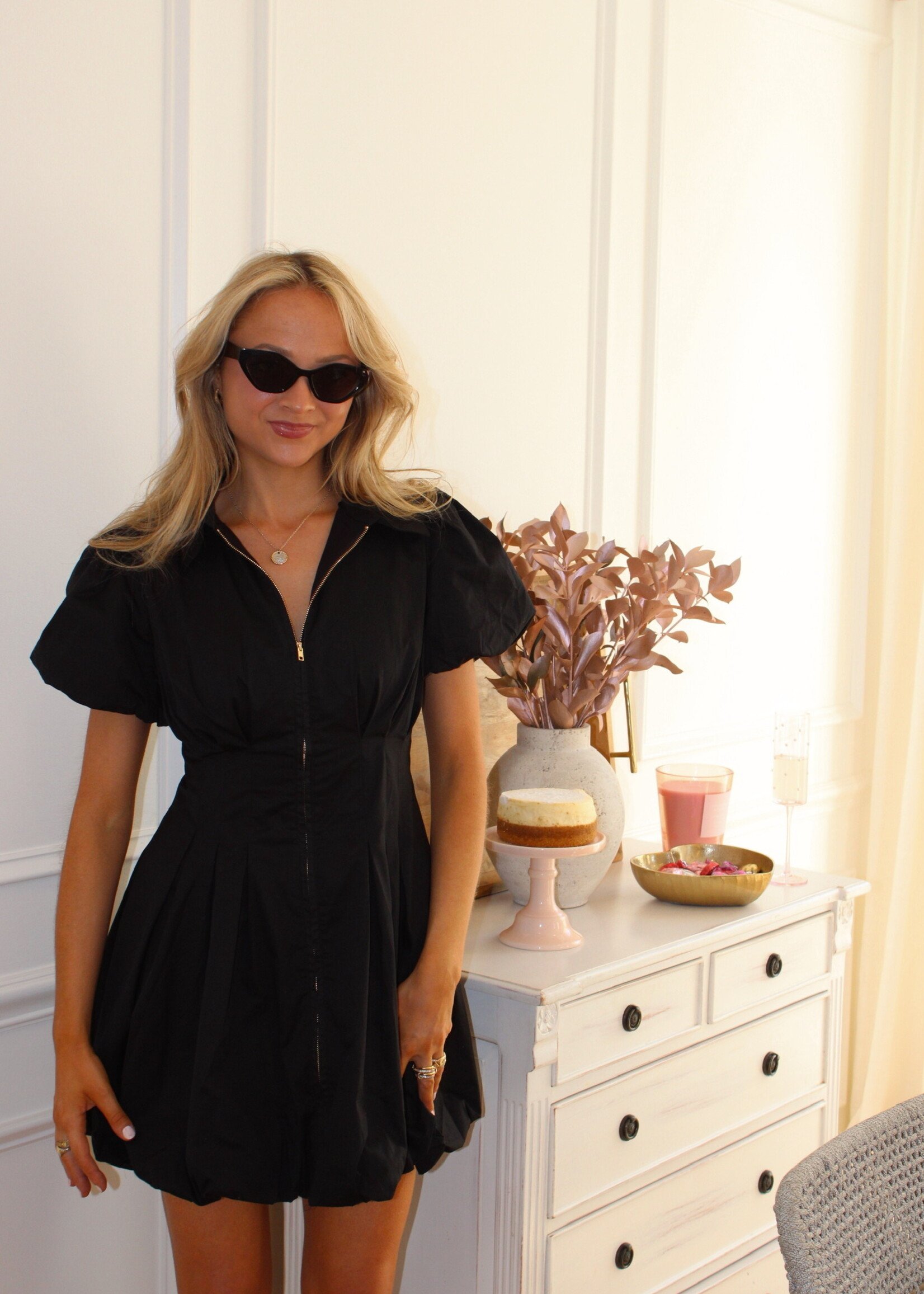 Fern Fit And Flare Zipper Front  Dress