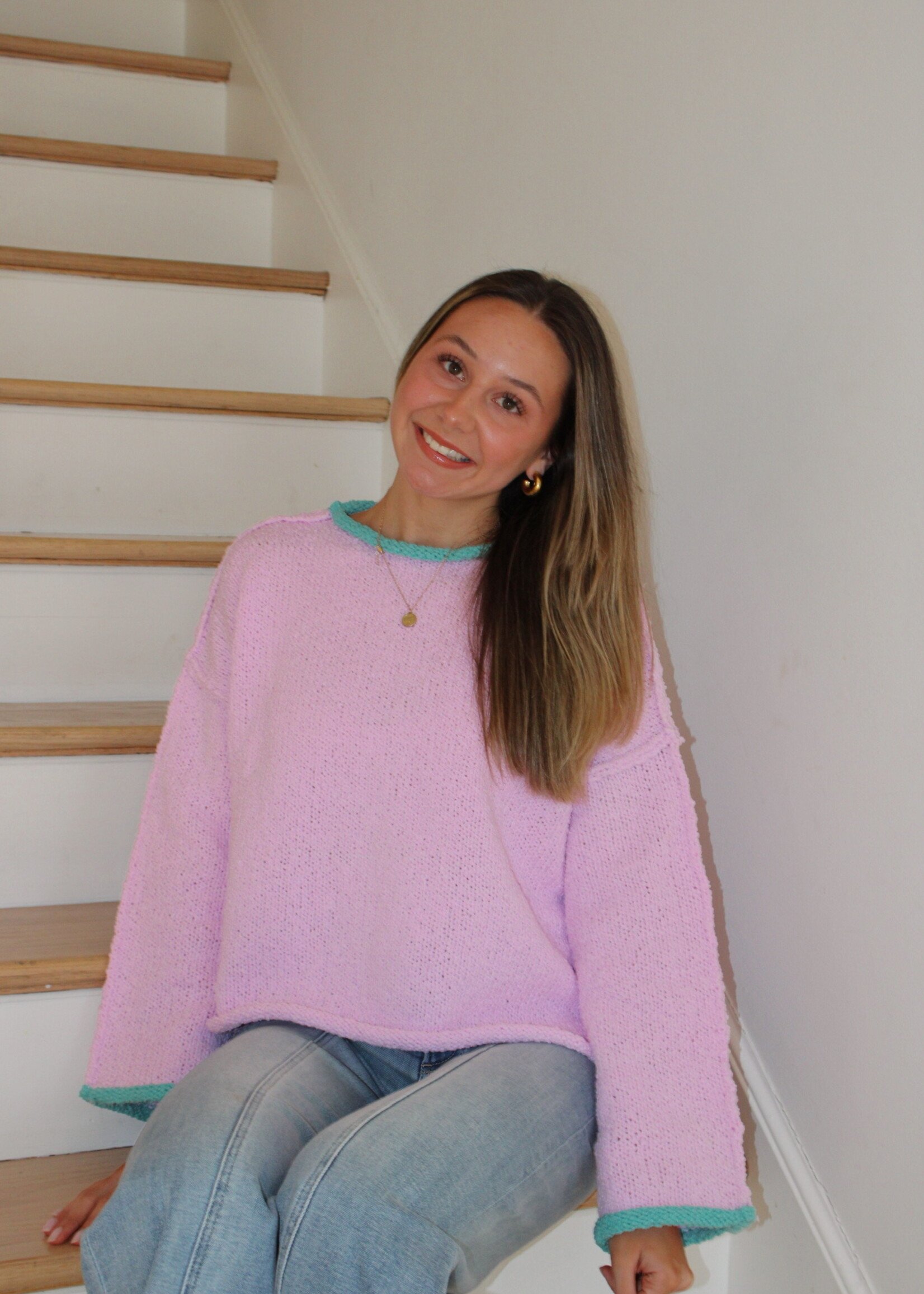 Helen Contrast Trim Sweater