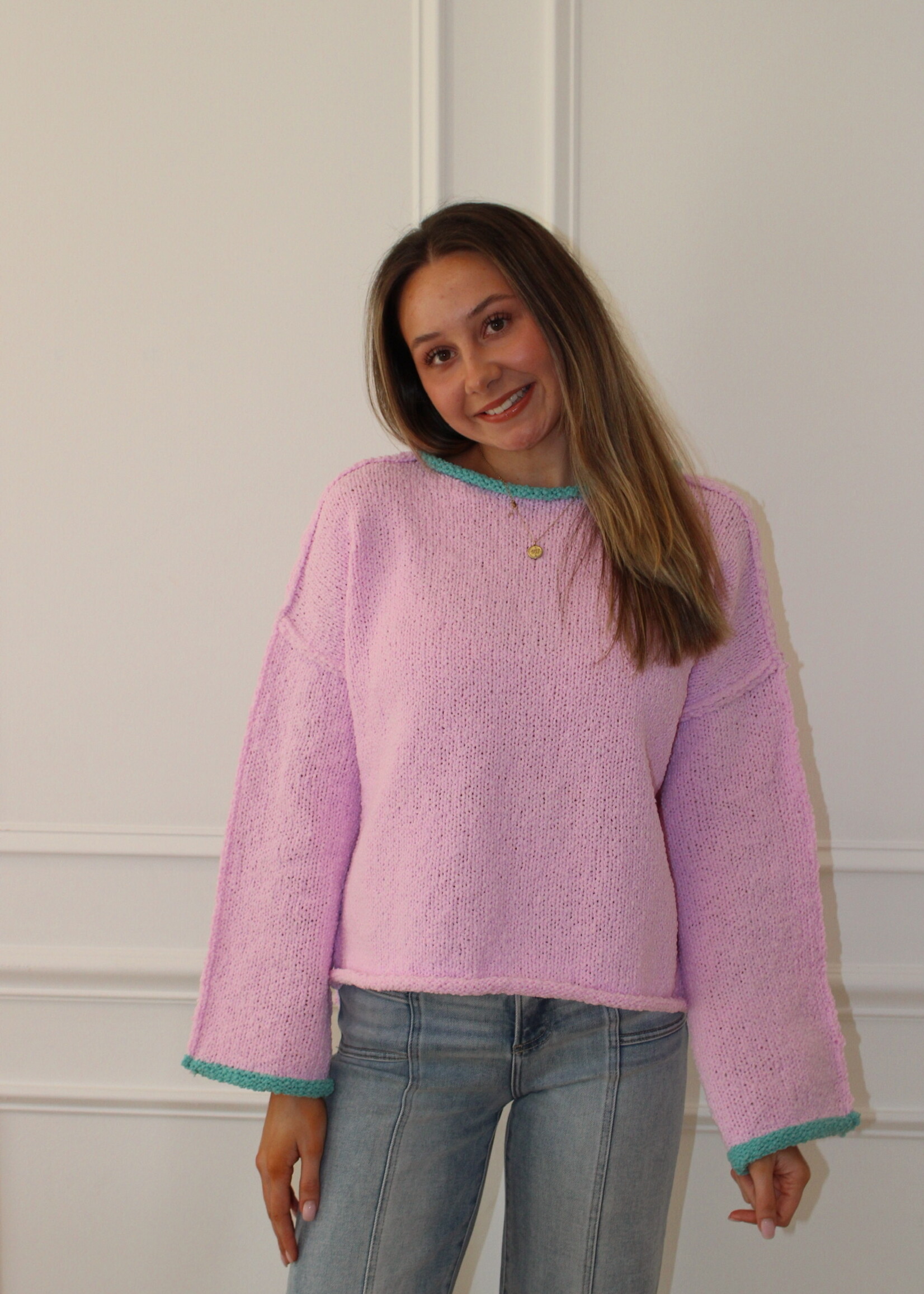 Helen Contrast Trim Sweater