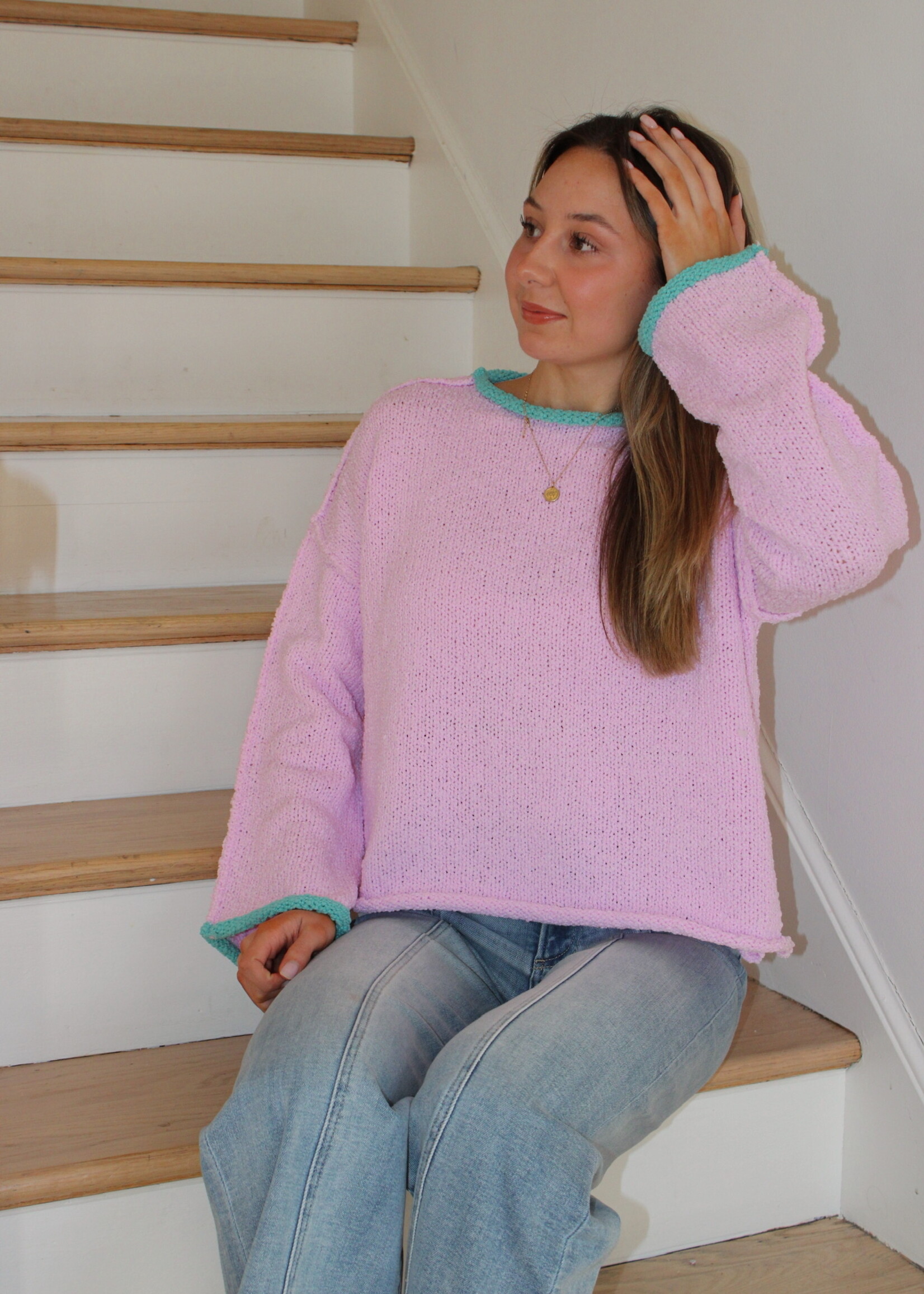 Helen Contrast Trim Sweater