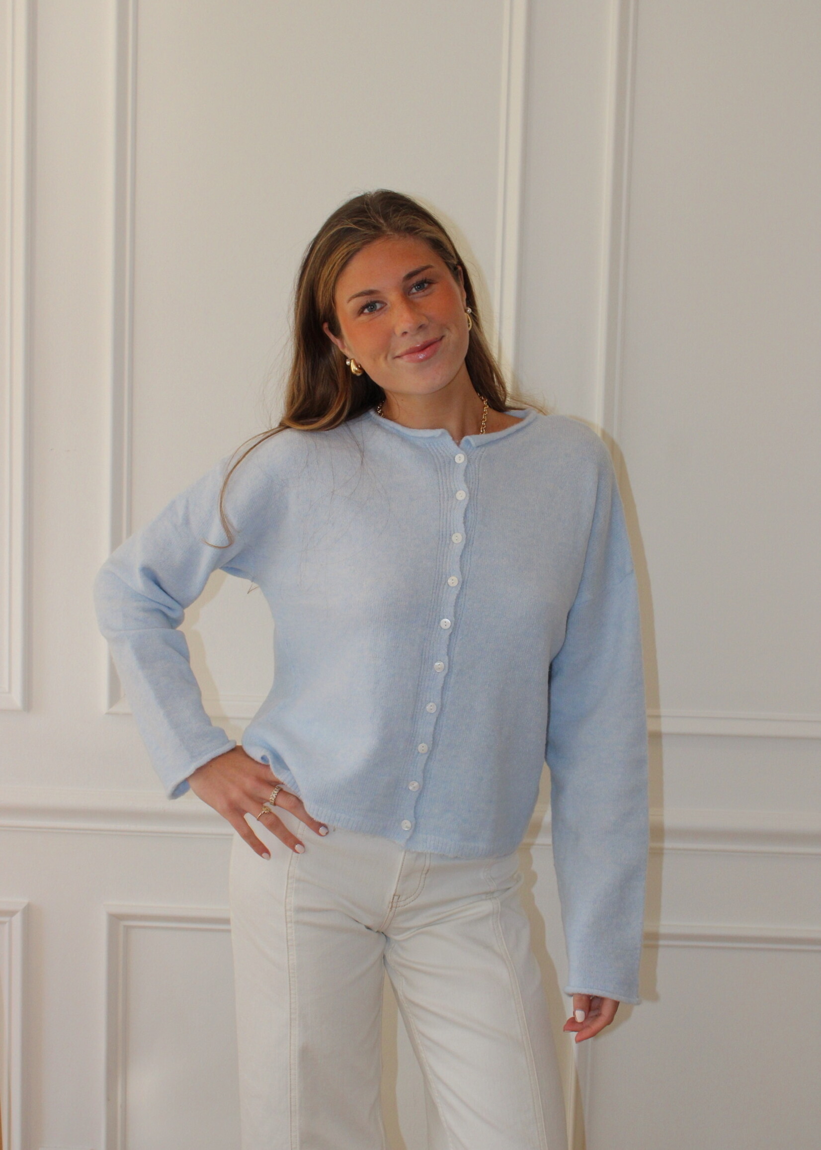 Dolly Rolled Collar Cardigan