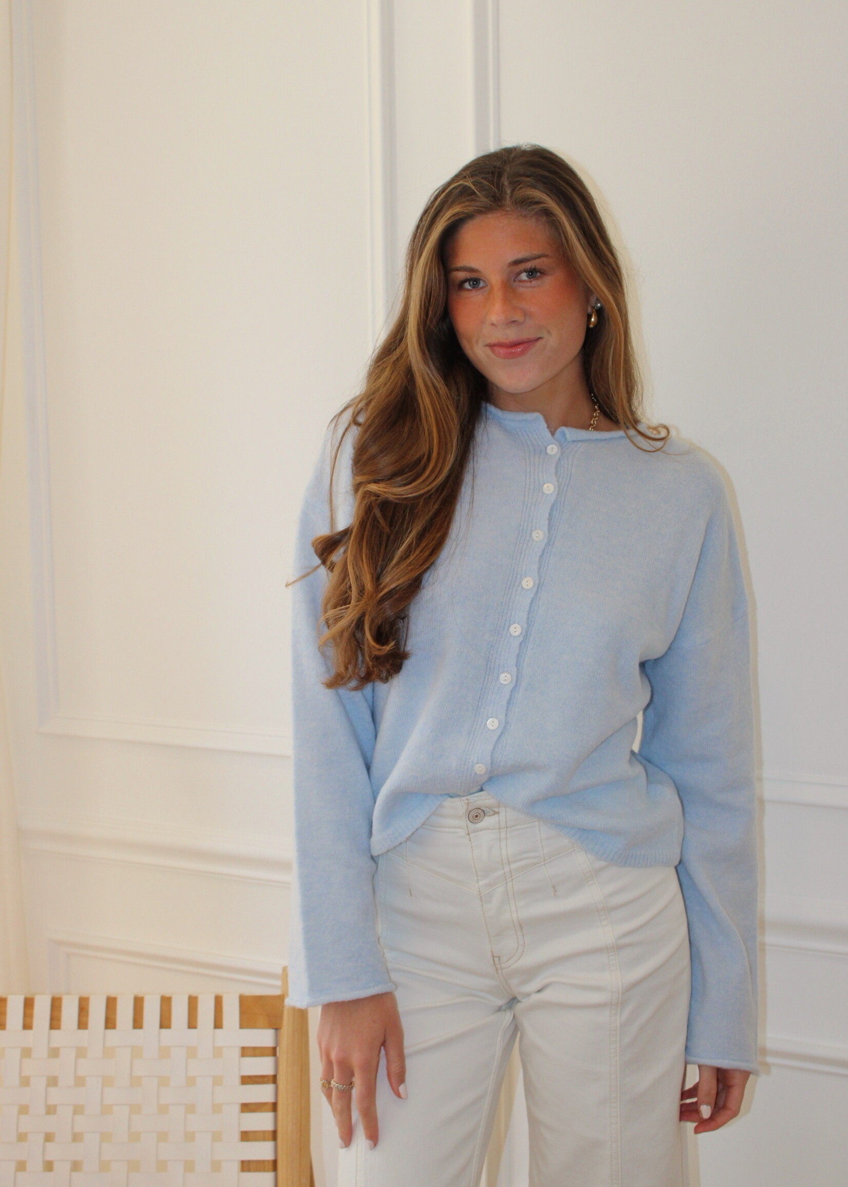 Dolly Rolled Collar Cardigan