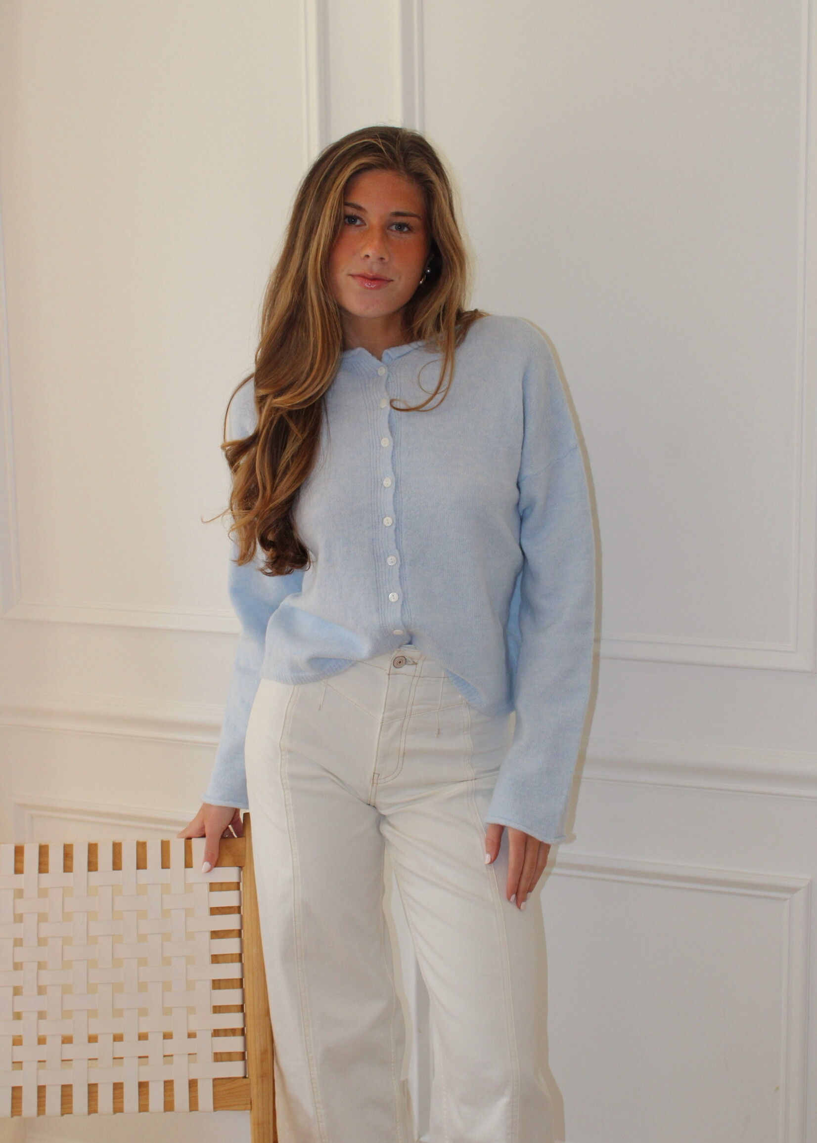 Dolly Rolled Collar Cardigan