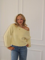 Avni Textured Knit Bubble-Sleeve Sweater