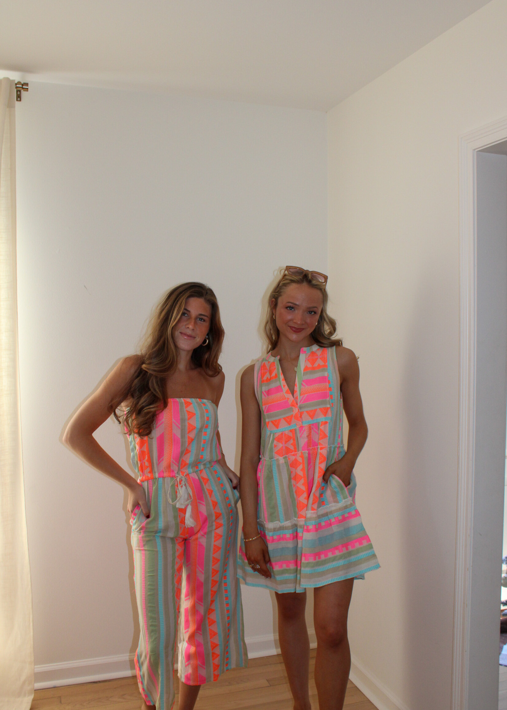 Rhea Strapless Pattern Jumpsuit