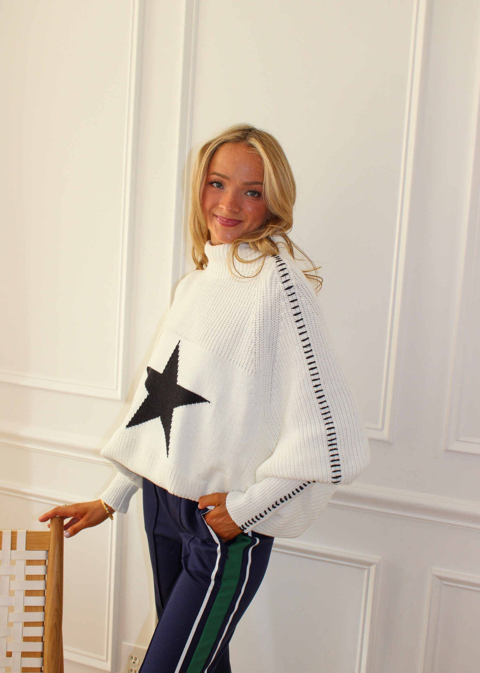 Diandra Star Sweater w/ Side Stitch