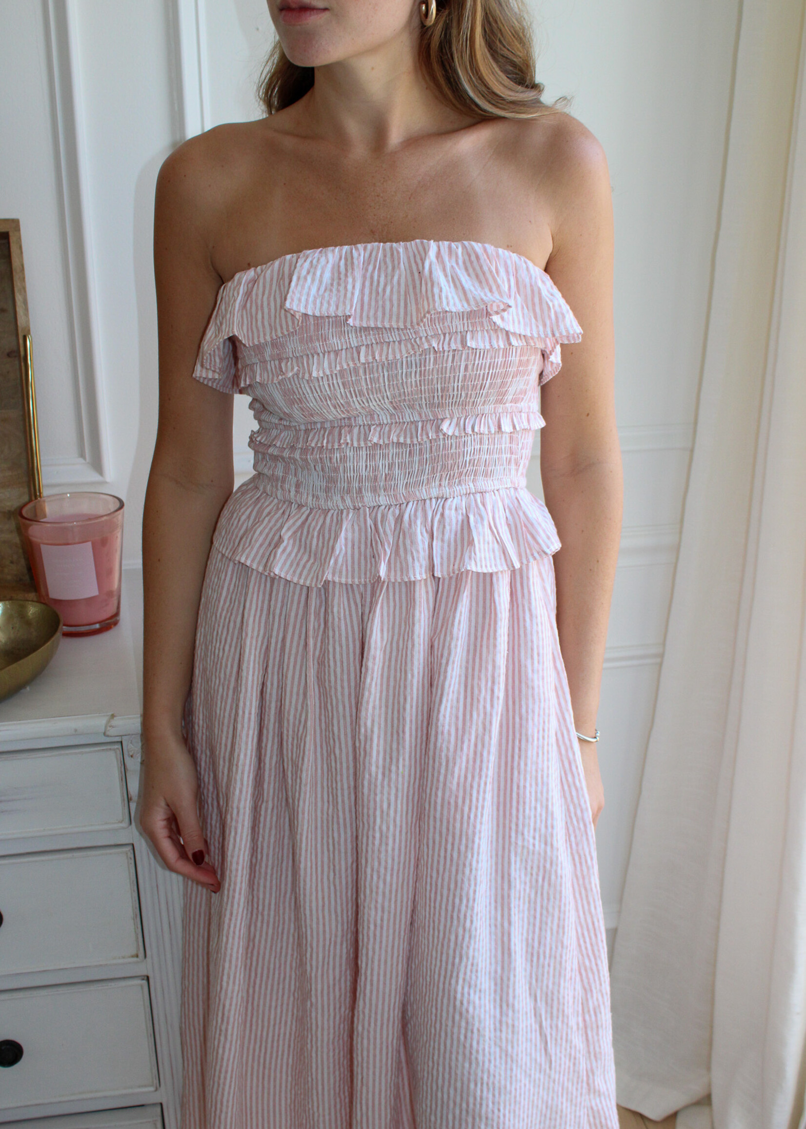 Alexandria Ruffle Smocked Midi Dress