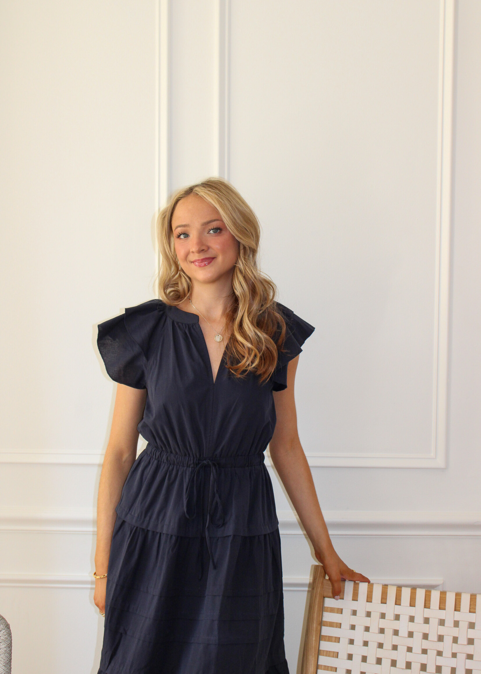 Cadence Tiered Short Sleeve Maxi Dress