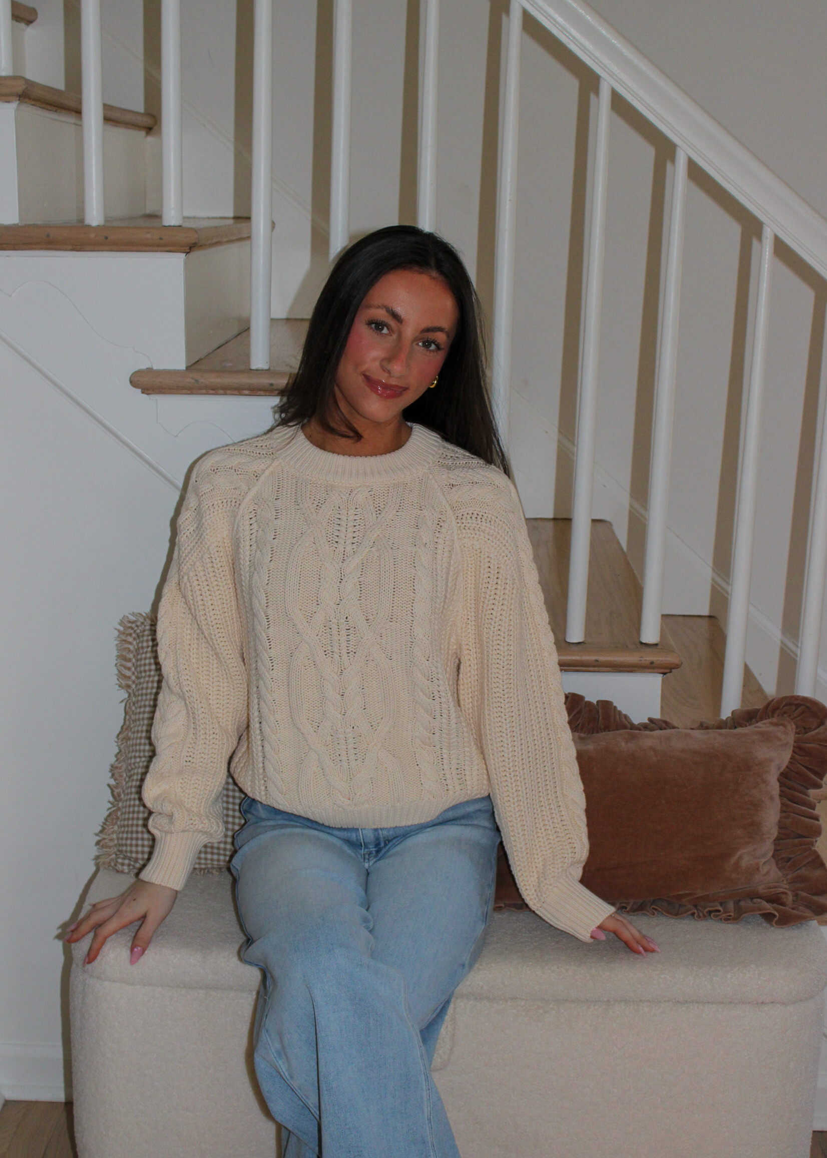 Free People Frankie Cable Sweater