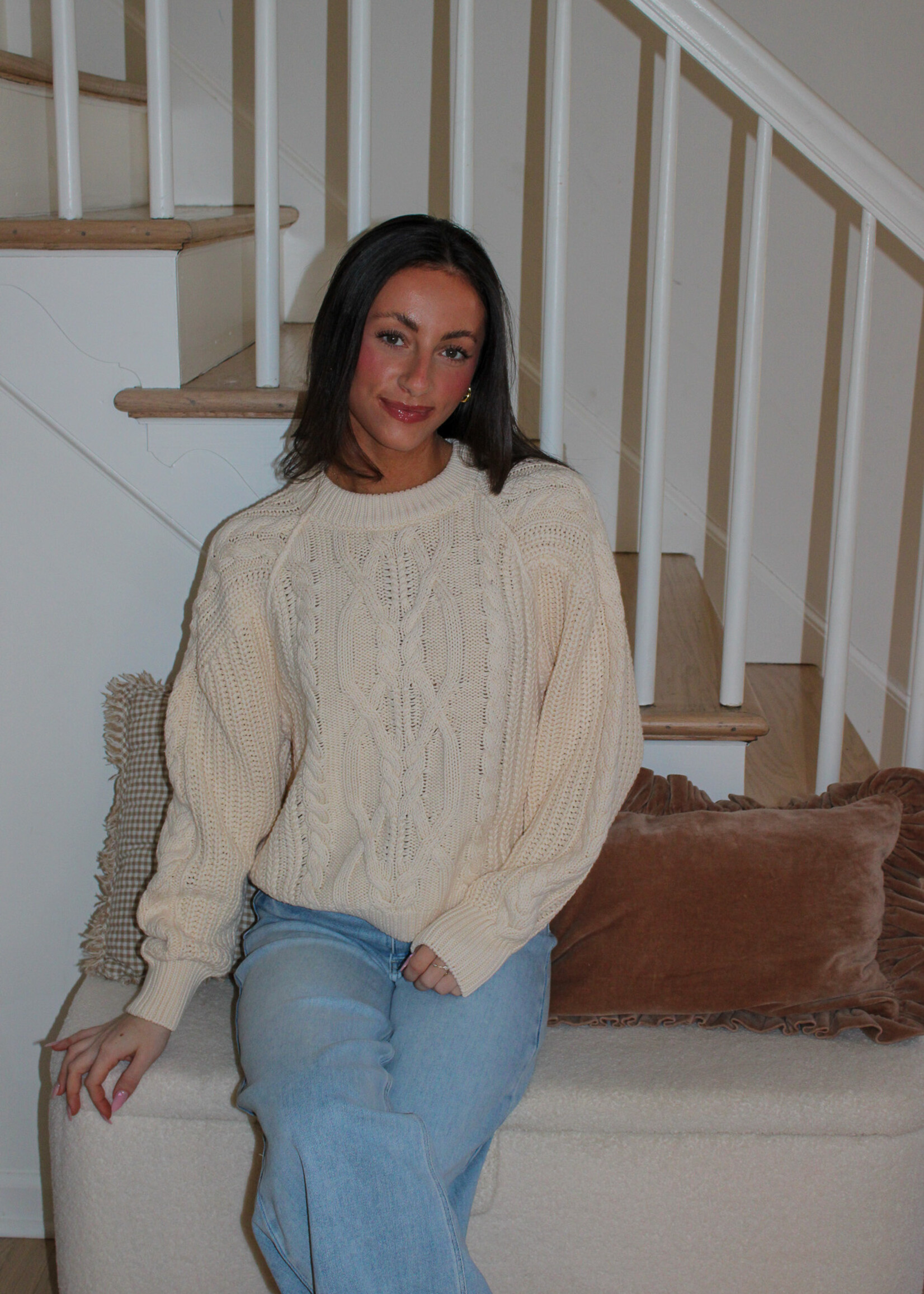 Free People Frankie Cable Sweater