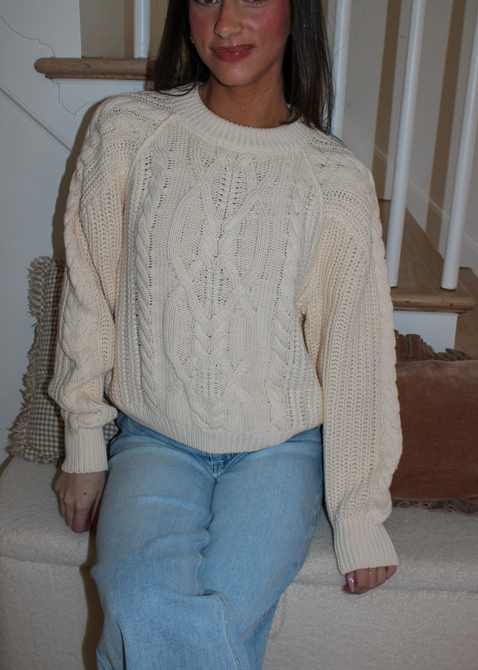 Free People Frankie Cable Sweater