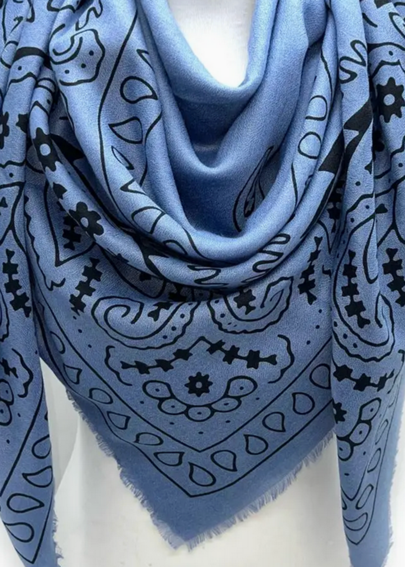 Large  Paisley Print Square Fine Scarf
